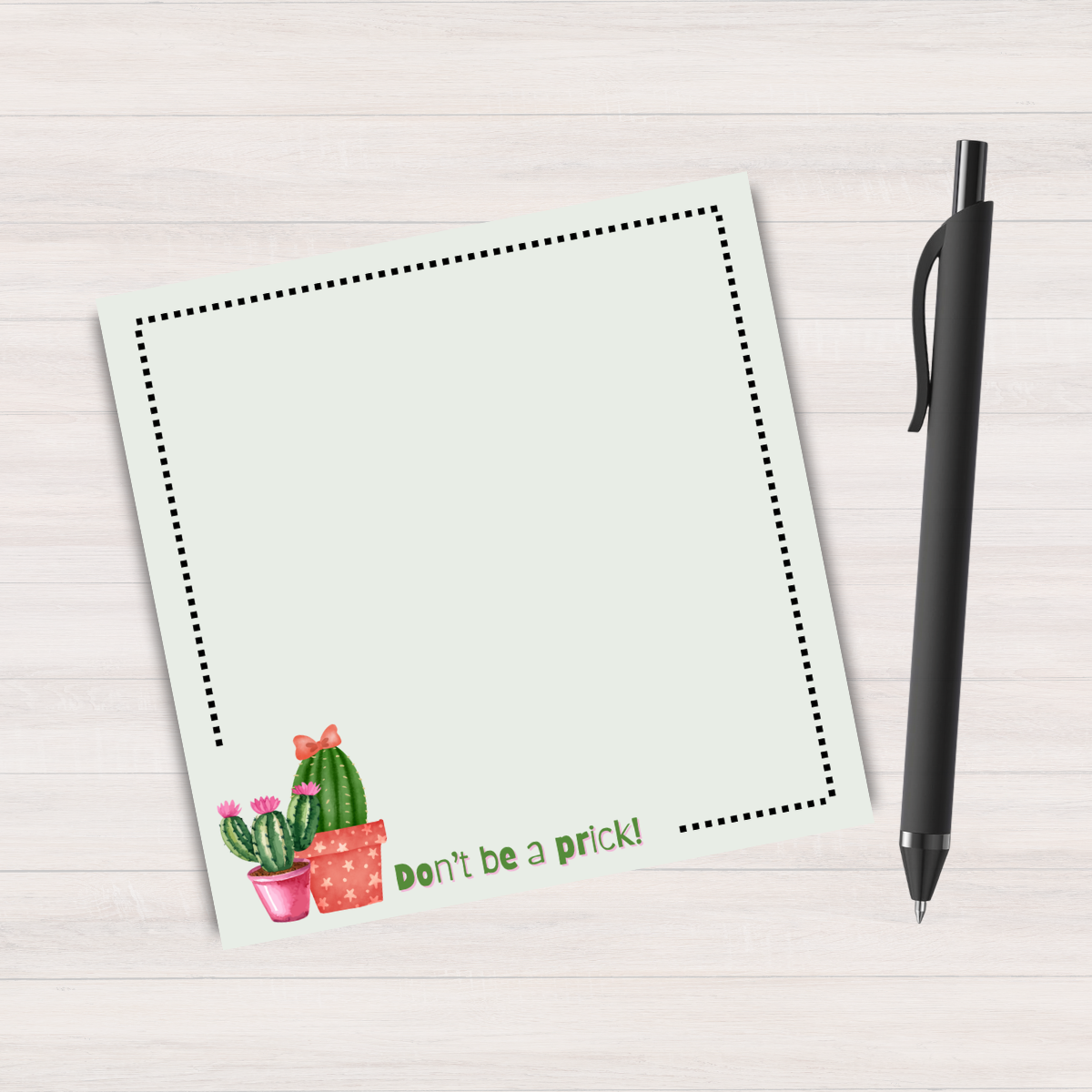 Don't Be a Prick! Notepad